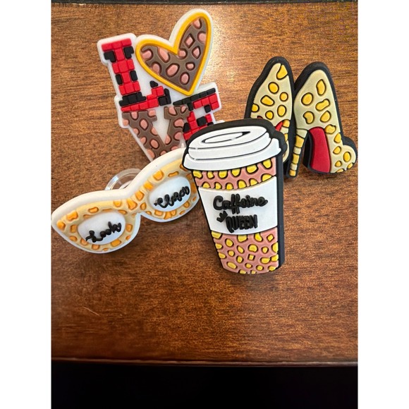 Fancy Stella Boutique Other - Leopard Print Straw Charms‎ 4pc Set for tumblrs PVC Accessories
